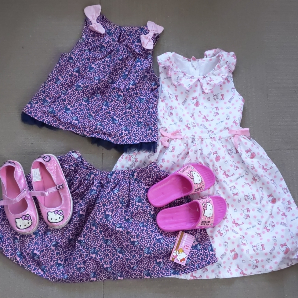 Lot of Hello Kitty girls size 6 clothes and shoes